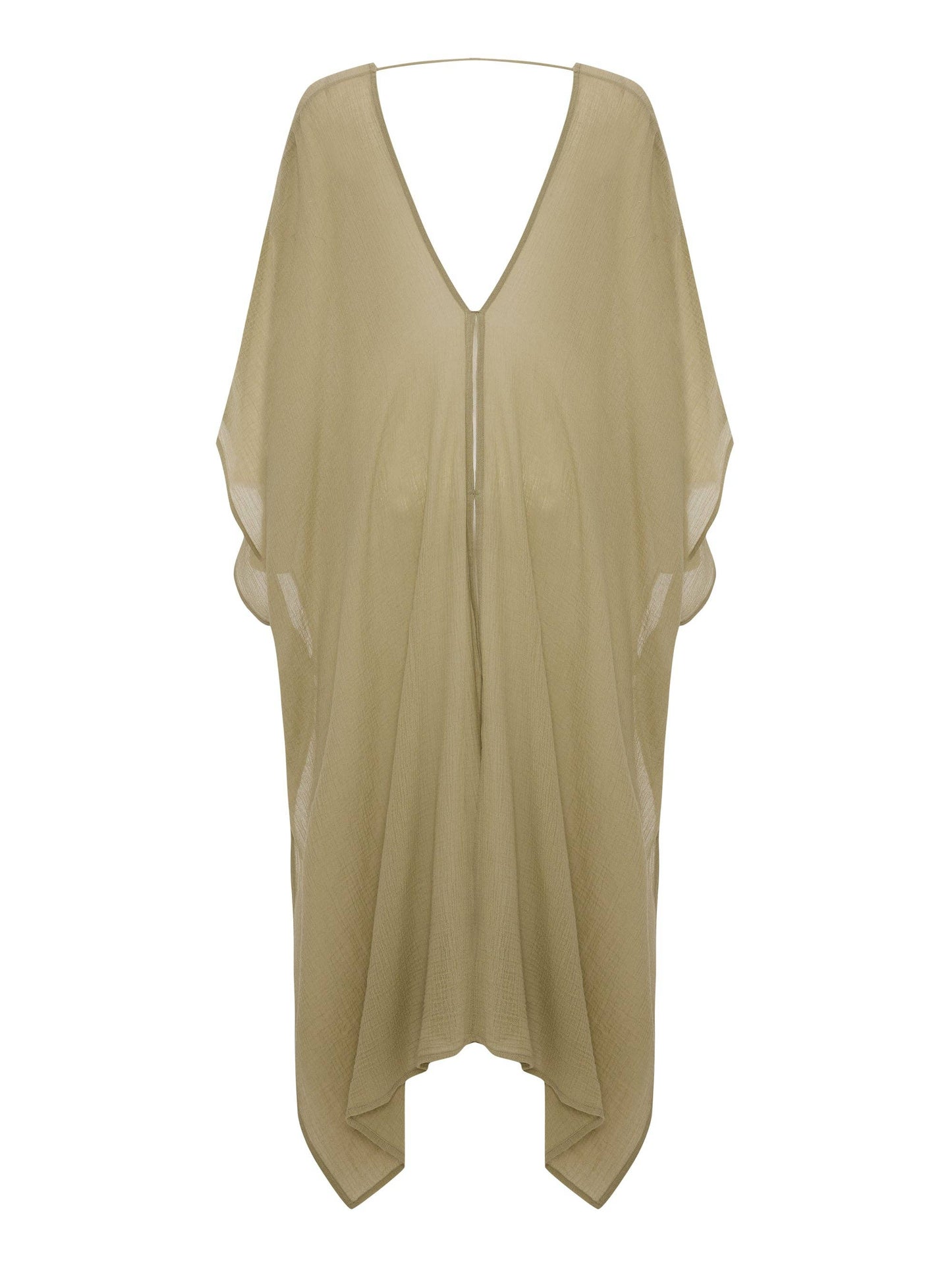 Bodrum Ties Kaftan - Khaki Green