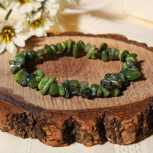 Nephrite Jade Stone Bracelet, Health & Abundance