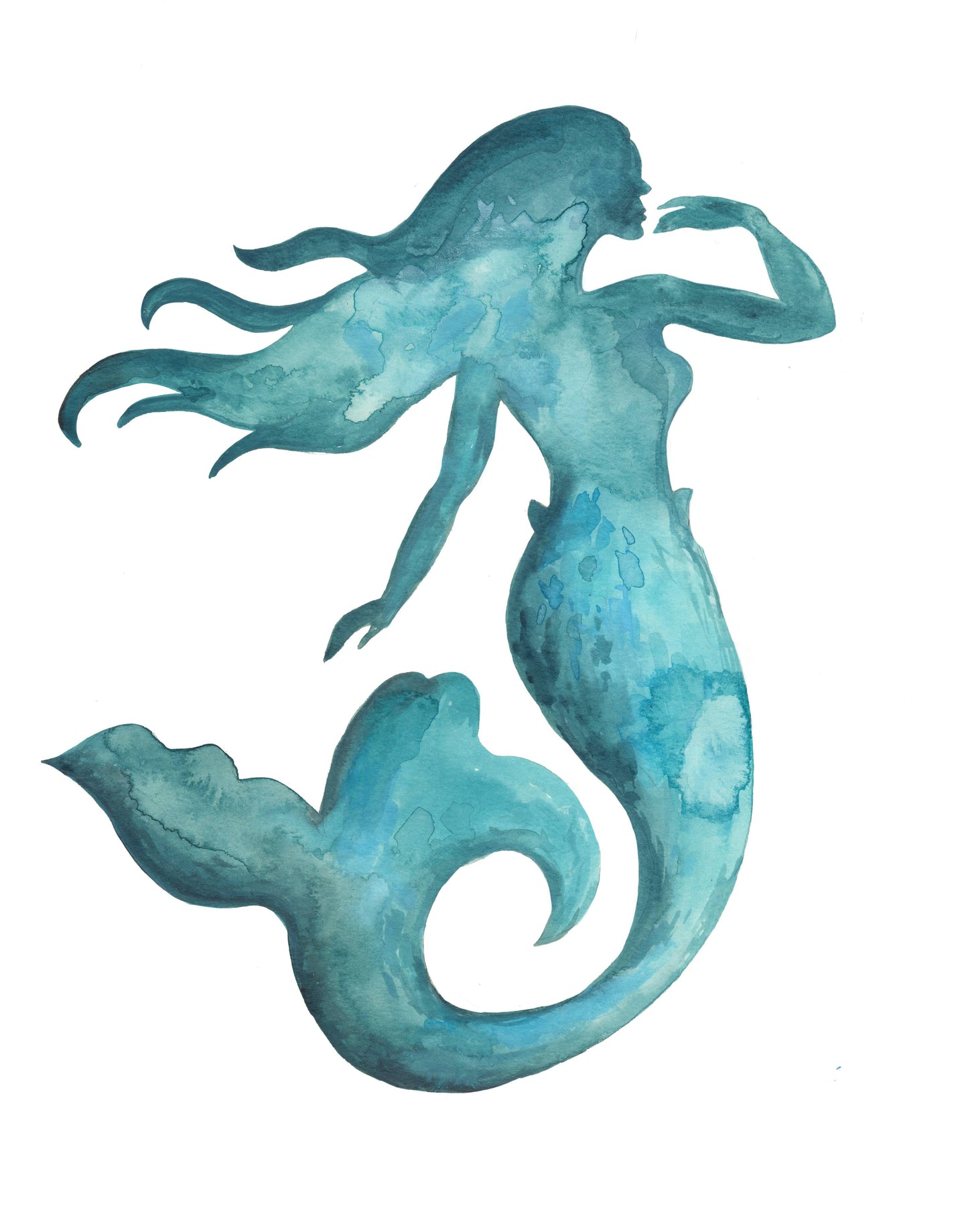 Colorful Mermaid Greeting Card