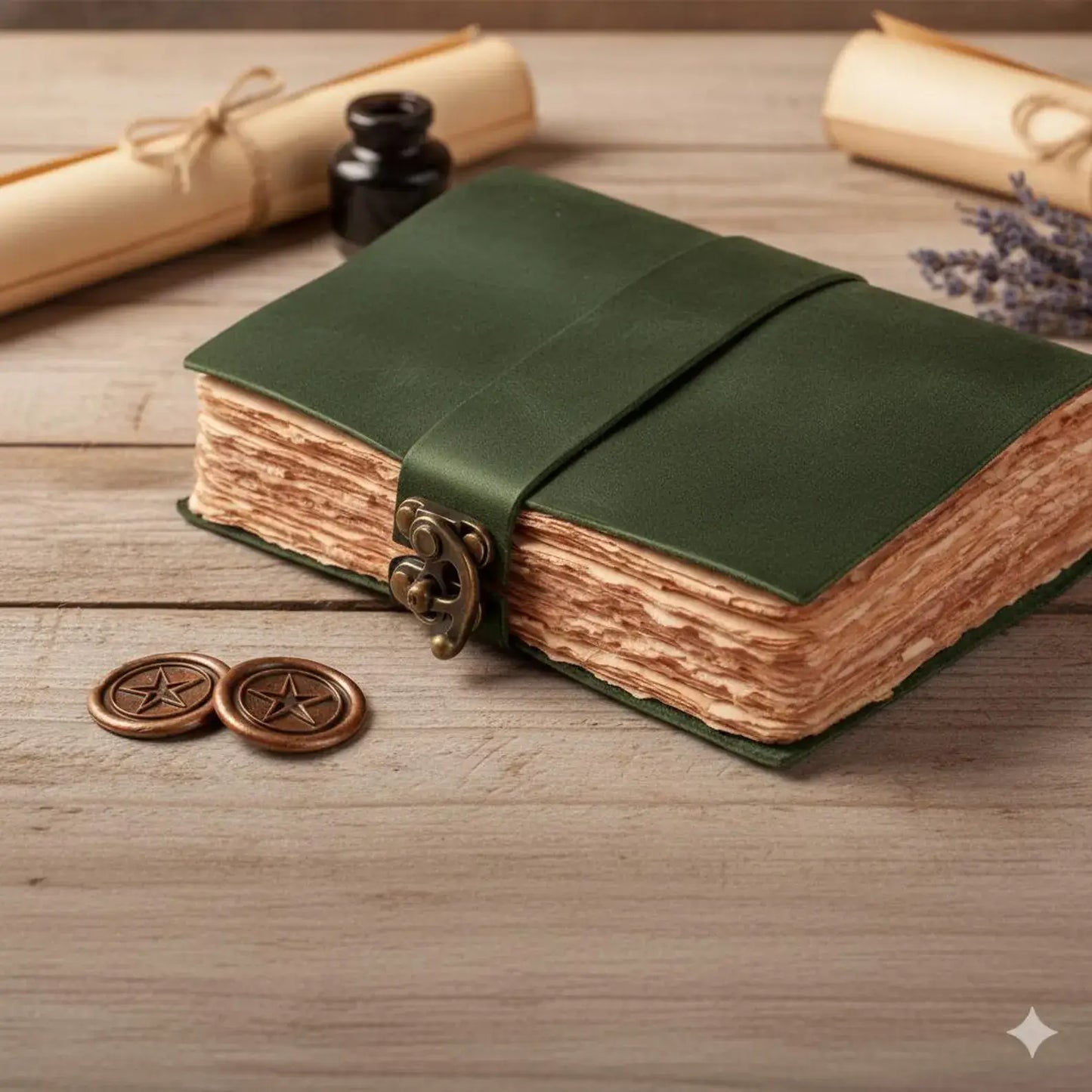 Handmade Leather Journal with Key