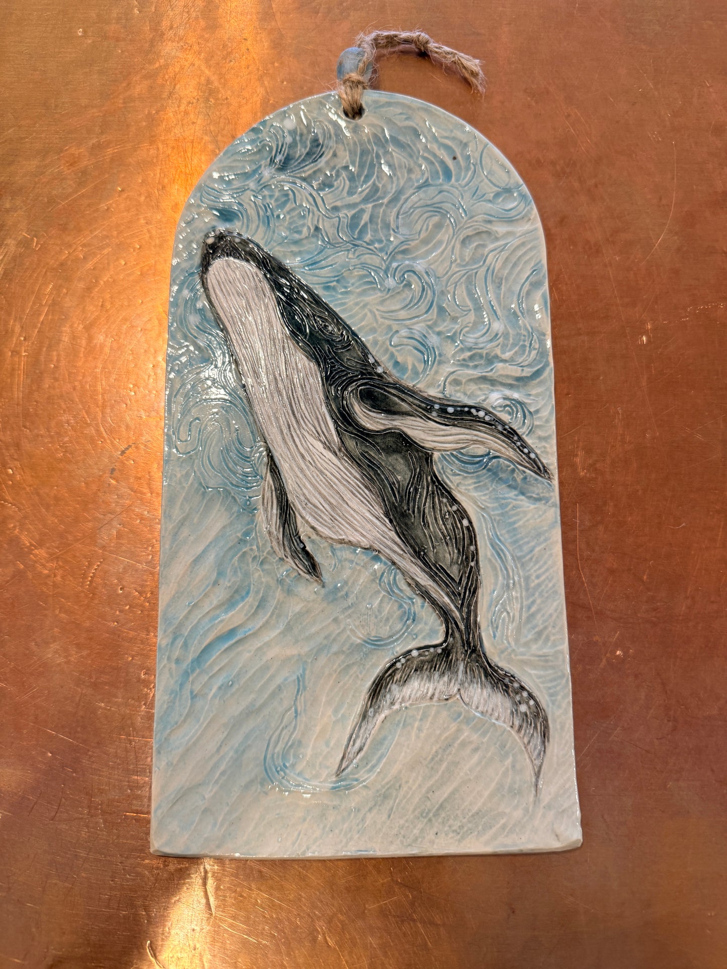 Carved Whale Wall hanging