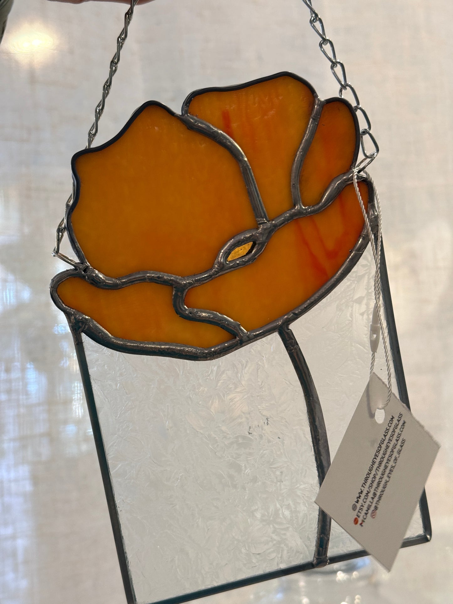 Poppy Panel Stained Glass
