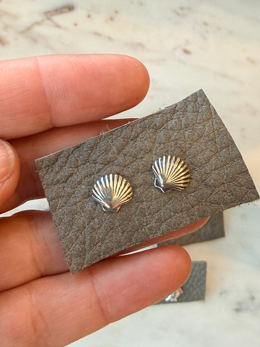 Sterling Silver Ocean Stud Earrings