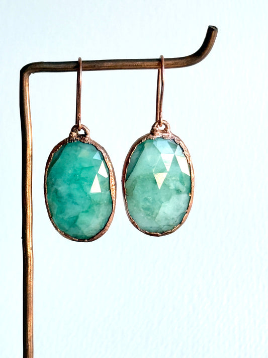 Sparkly Emerald Earrings