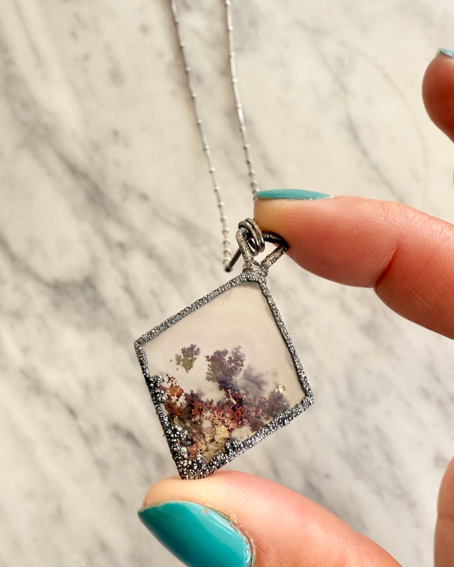 Inner Peace Necklace with Moss Agate