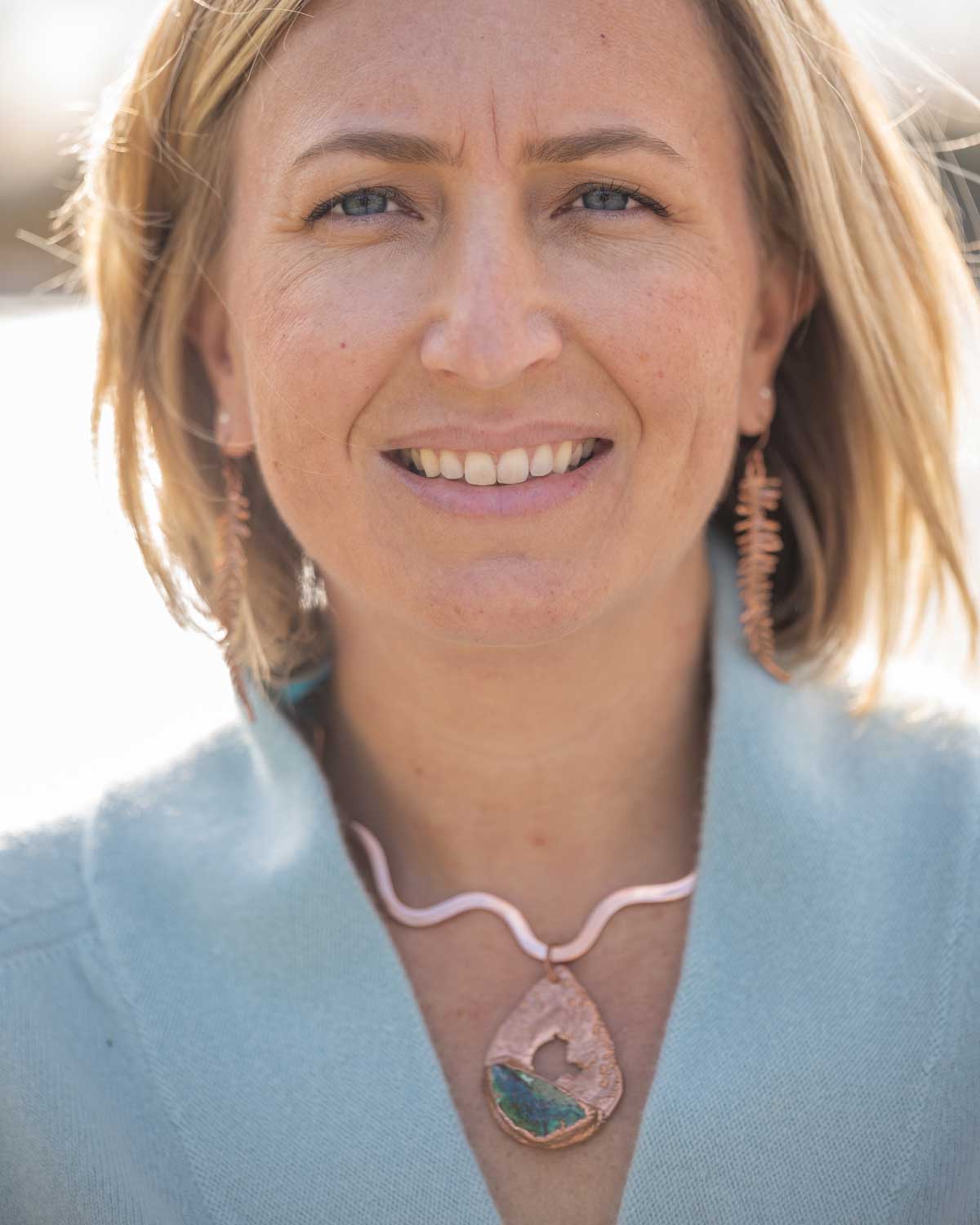 Copper Chrysocolla Statement Necklace