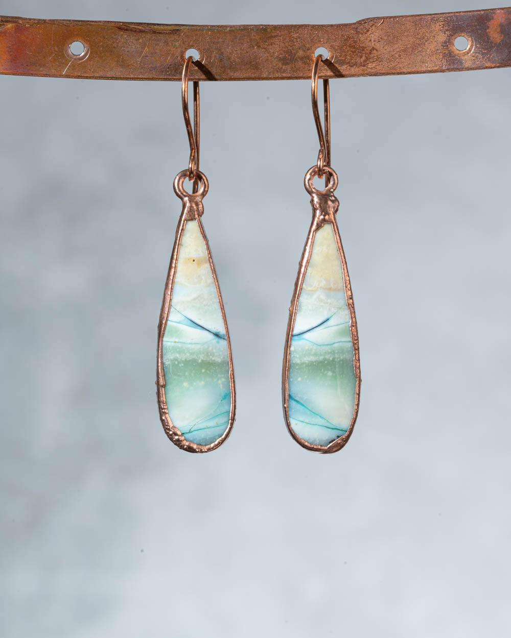 Gorgeous Wood Opal Earrings