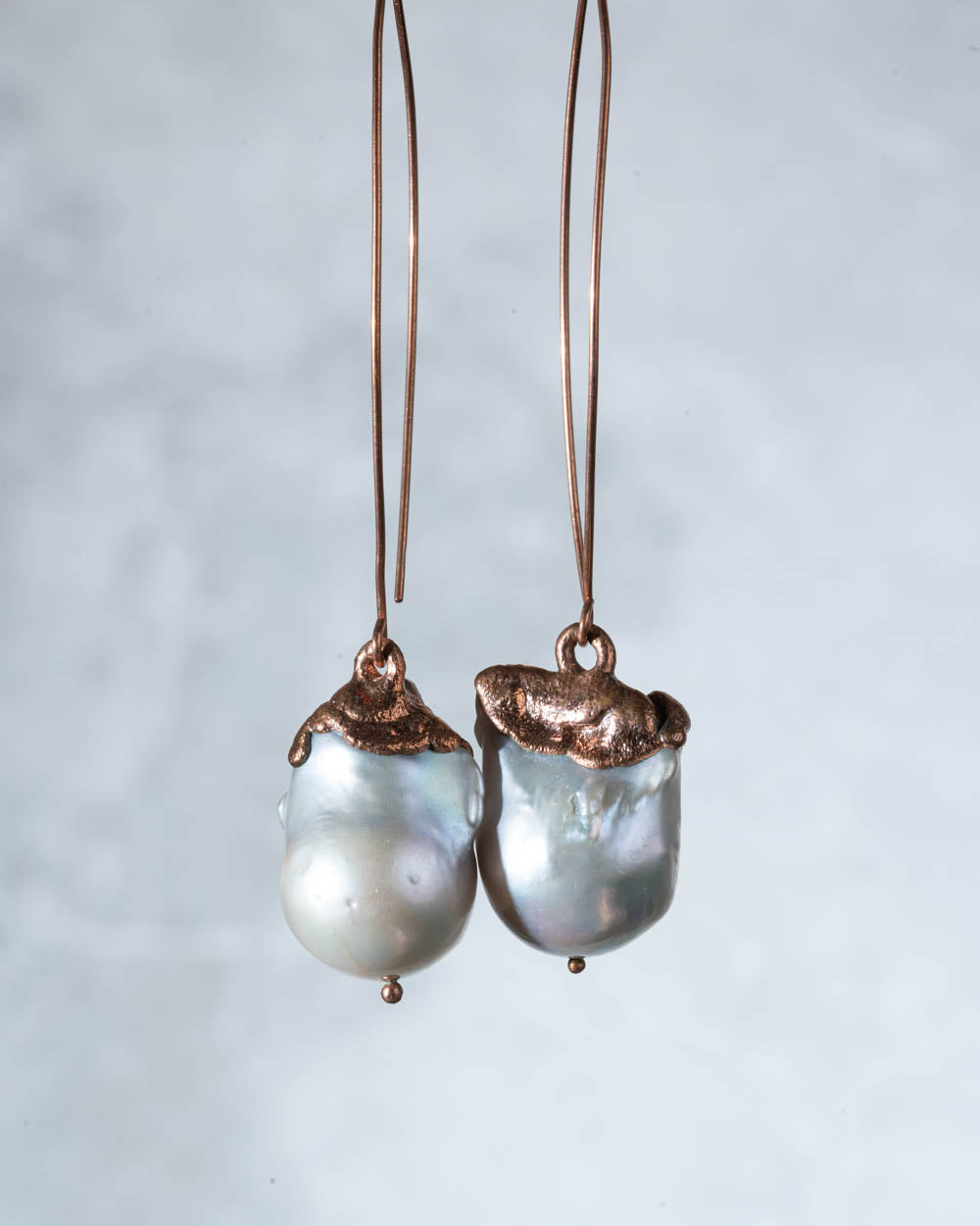 Gray Baroque Pearl Earrings
