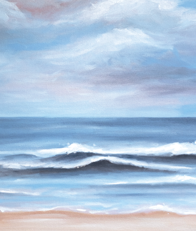 Vertical Ocean Landscape Blank greeting card