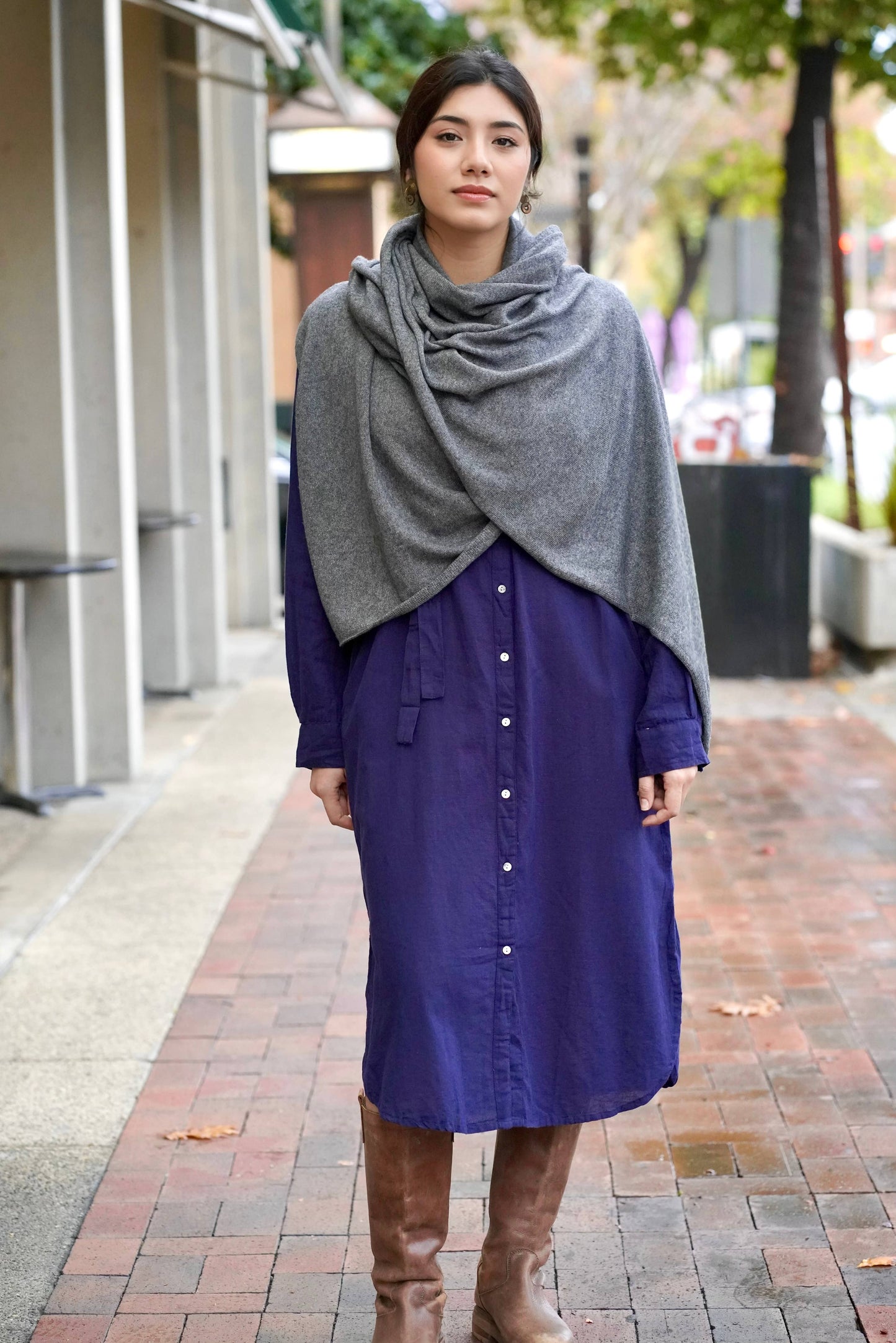 Cashmere Scarf/Wrap Charcoal 