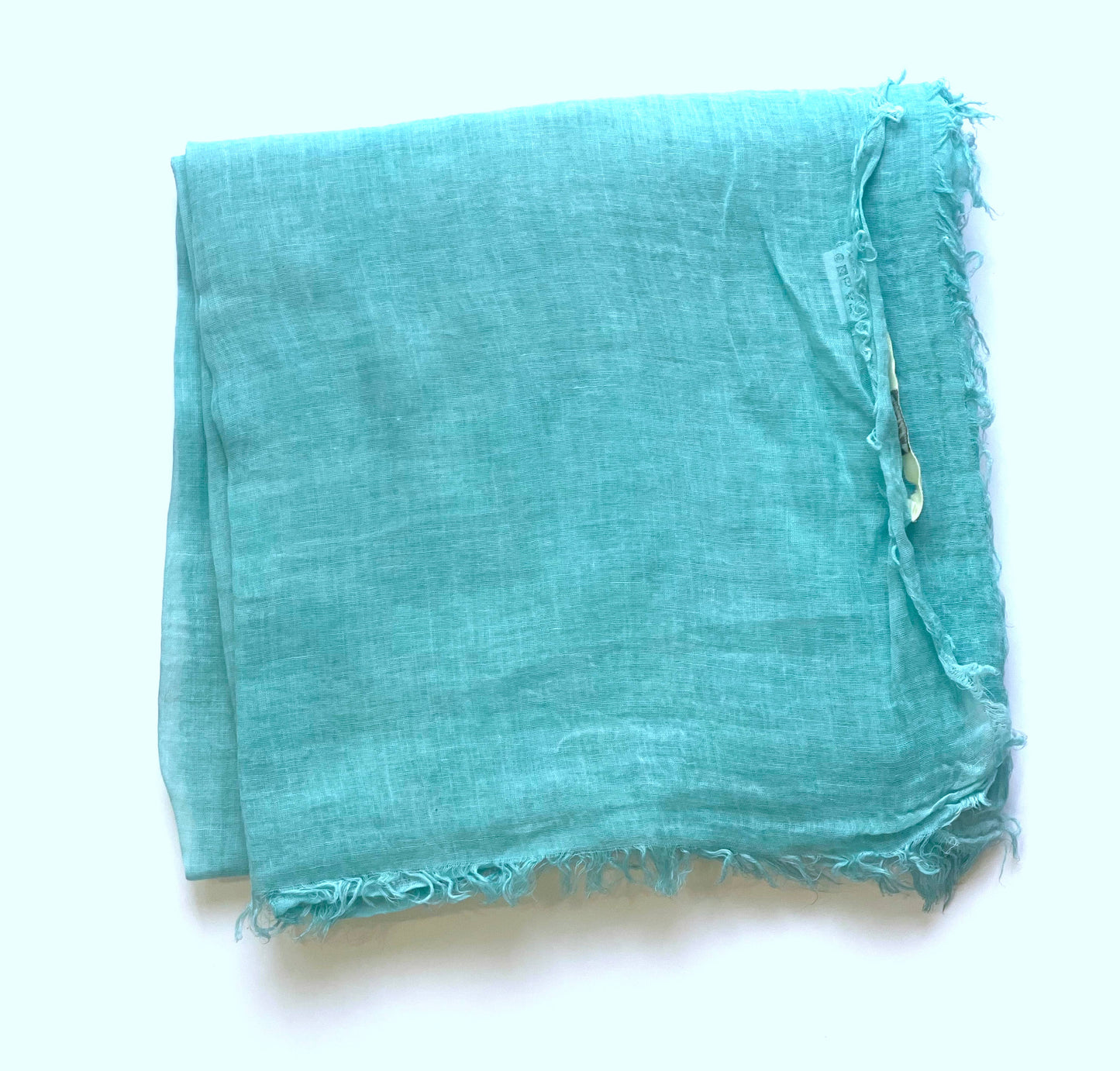 Stone Washed Cotton Scarf Turquoise
