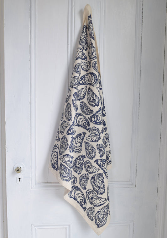 Oyster Tea Towel - Organic Cotton - Oversized 30 x 30