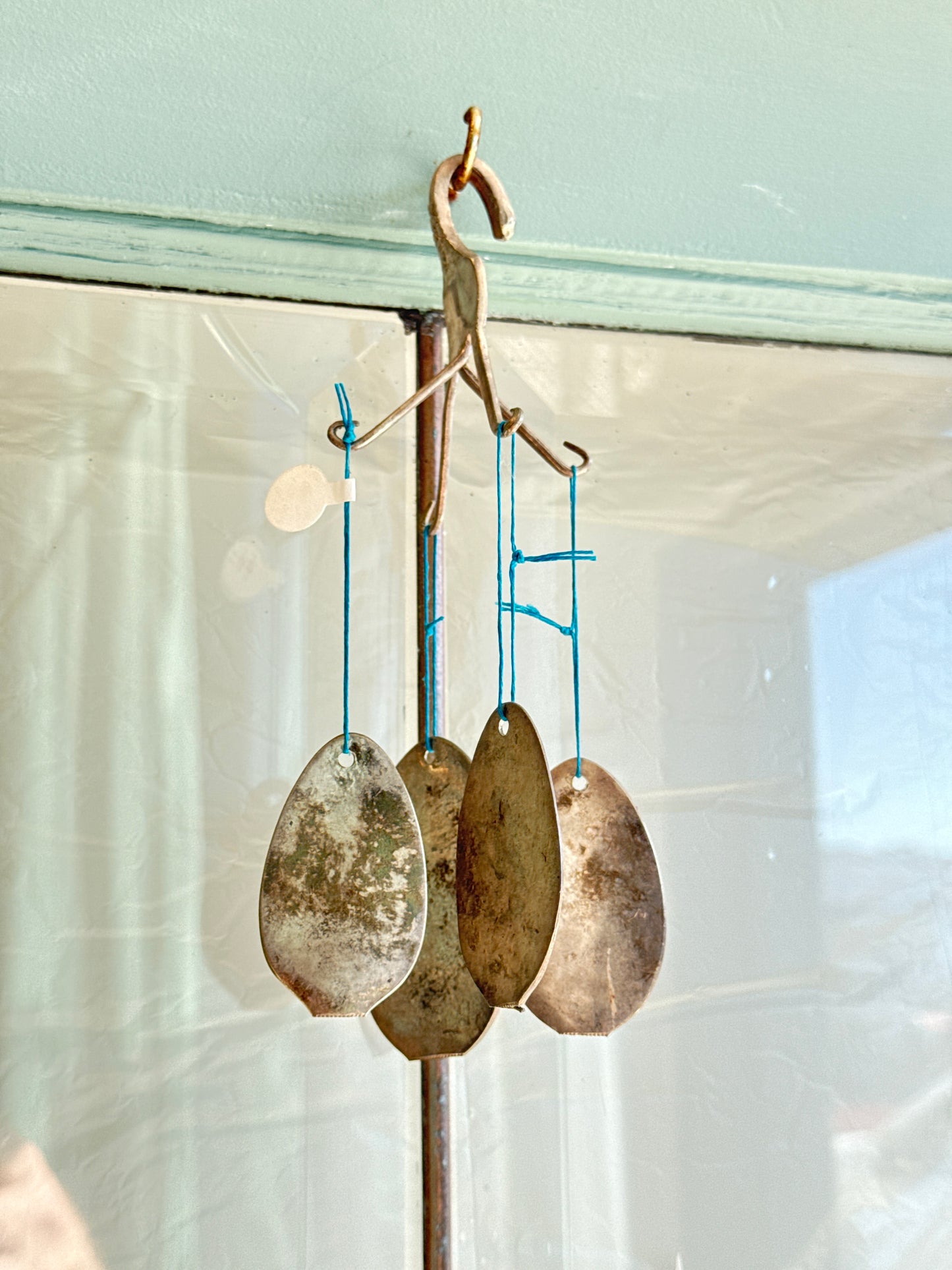 Silver fork wind chime