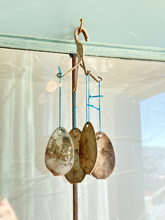 Silver fork wind chime