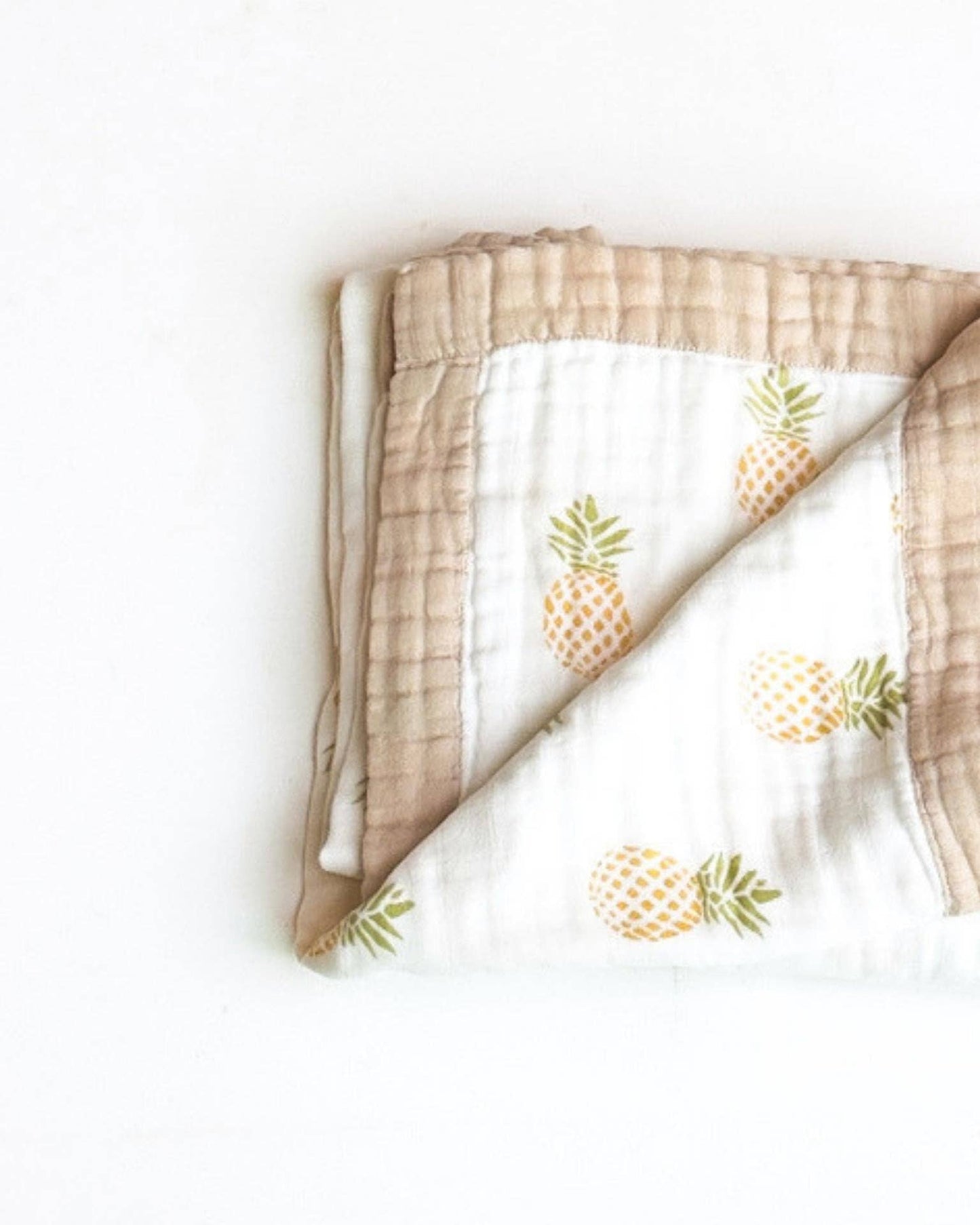 Organic Pineapple Baby Blanket | Tropical Nursery Decor