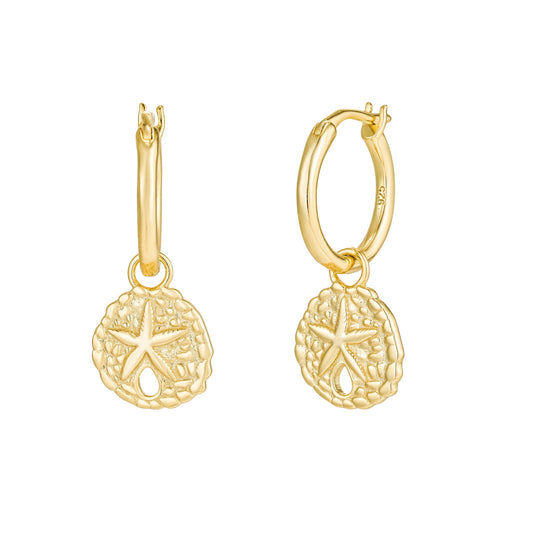 Sand Dollar Hoop Earrings