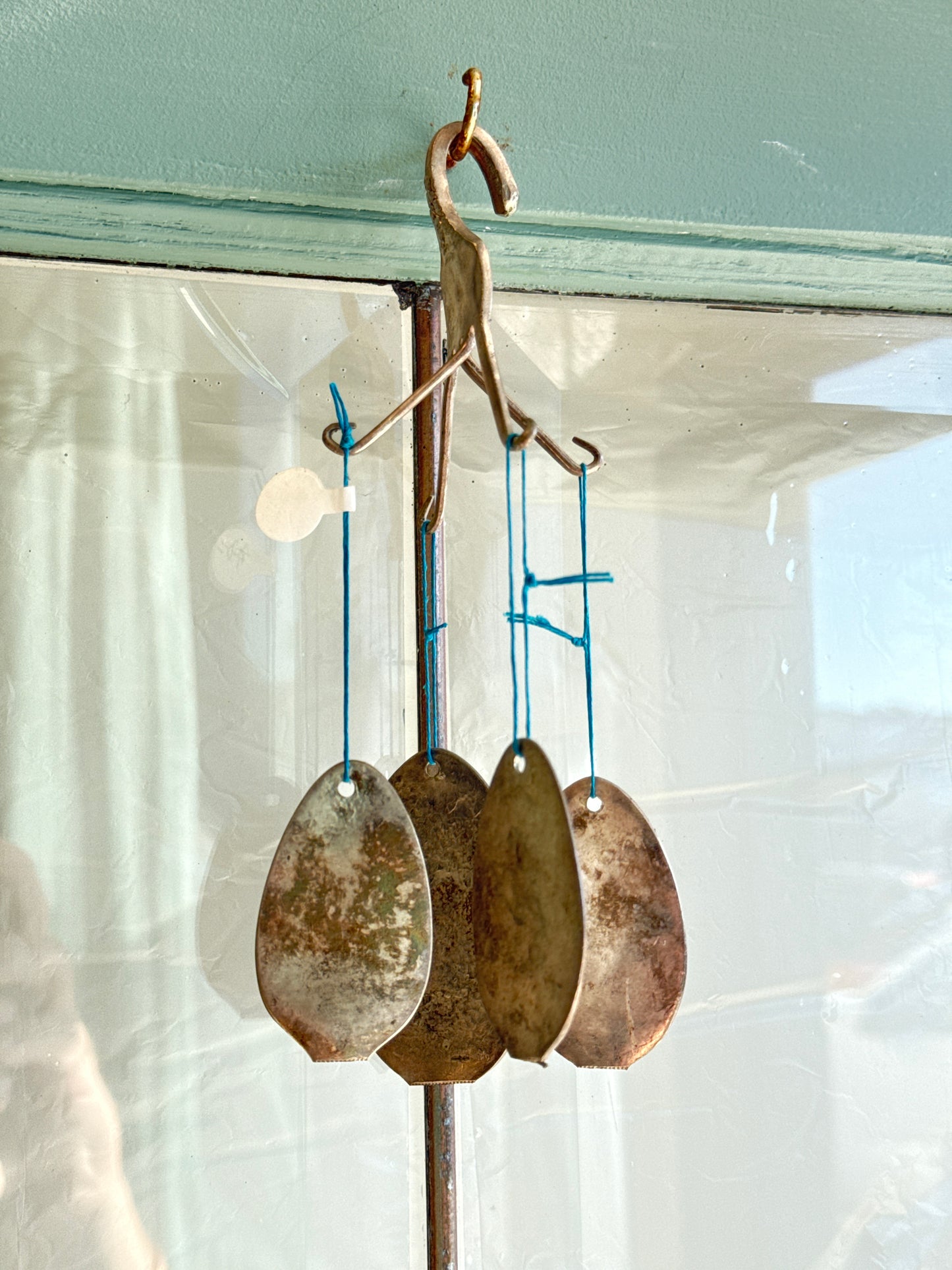 Silver fork wind chime