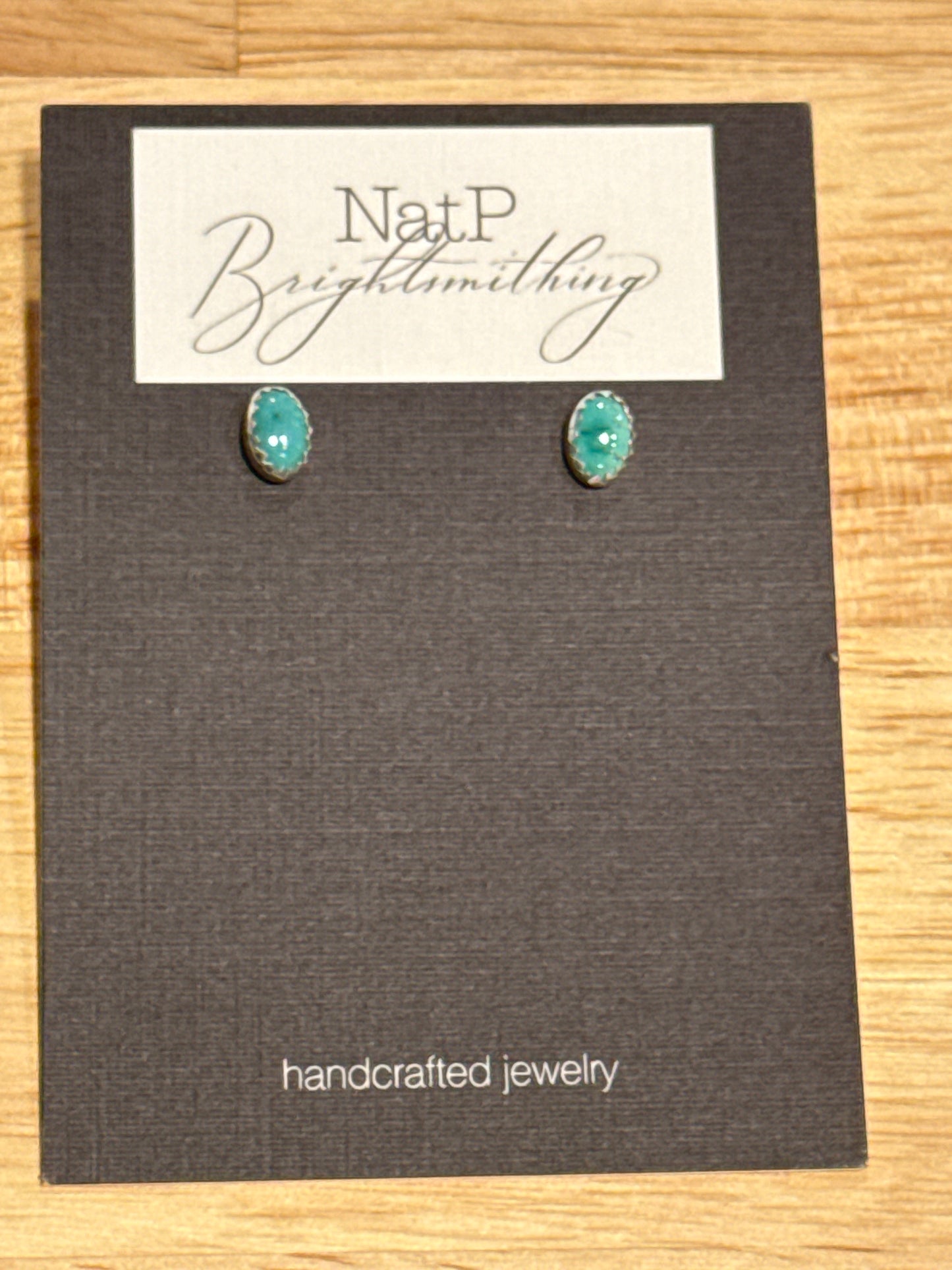 Turquoise and silver stud earrings