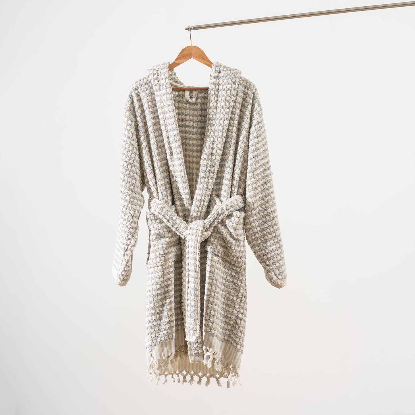 Pompom Bathrobe Handloom Turkish Cotton