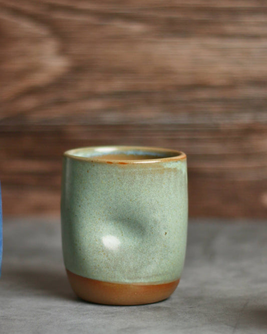 Handmade Ceramic Thumb Cup - Sage