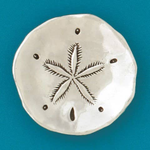 Sand Dollar Charm Bowl (Boxed) — Pewter | Coastal Jewelry Dish or Keepsake