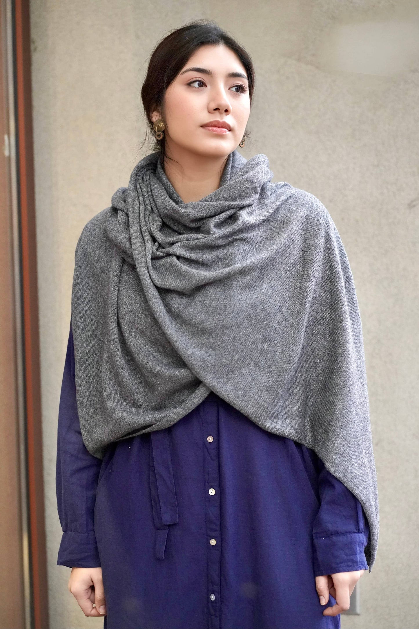 Cashmere Scarf/Wrap Charcoal 
