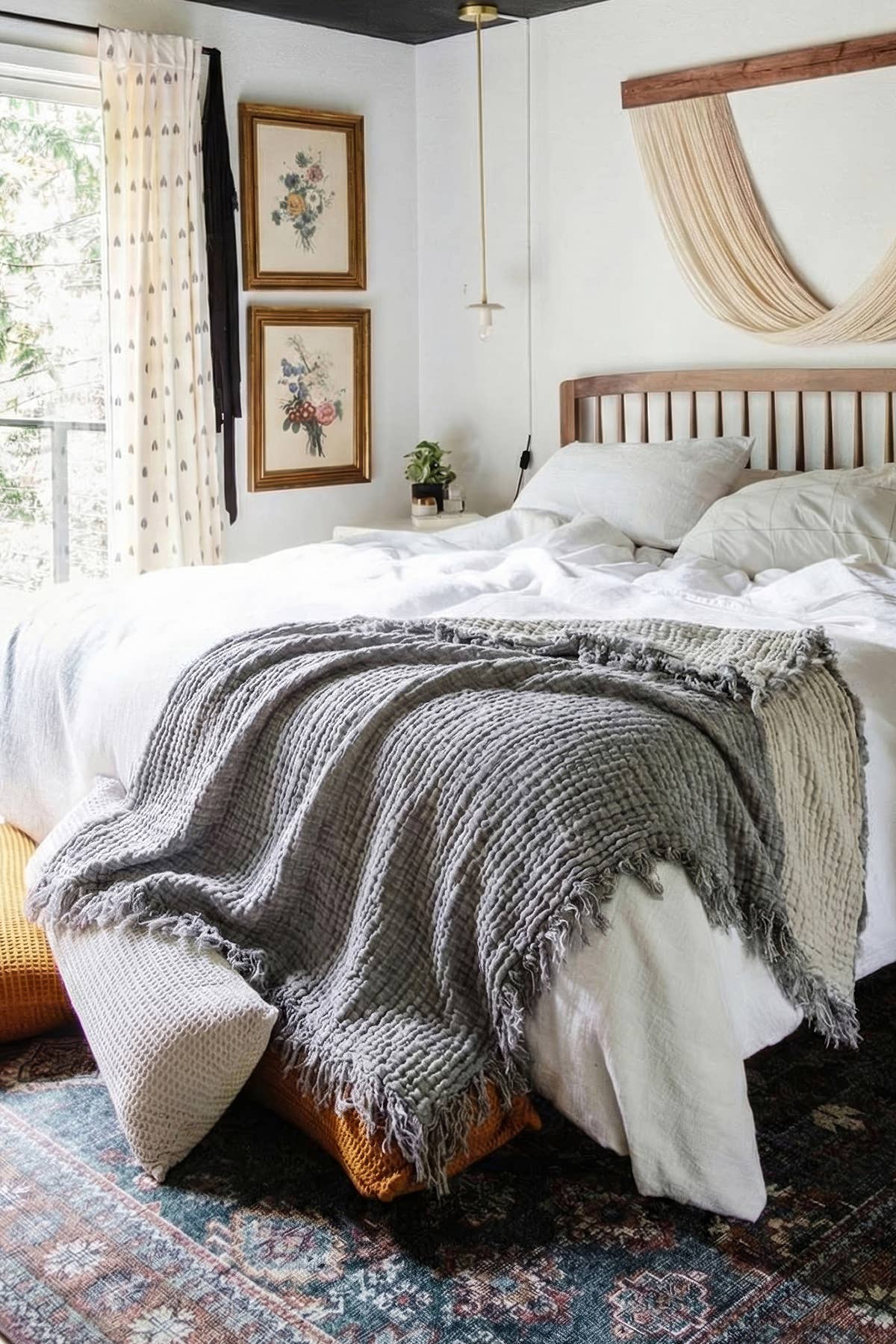 4-Layer Muslin Cotton Throw Blanket — Organic Cotton Gauze | Lightweight Bed or Couch Throw