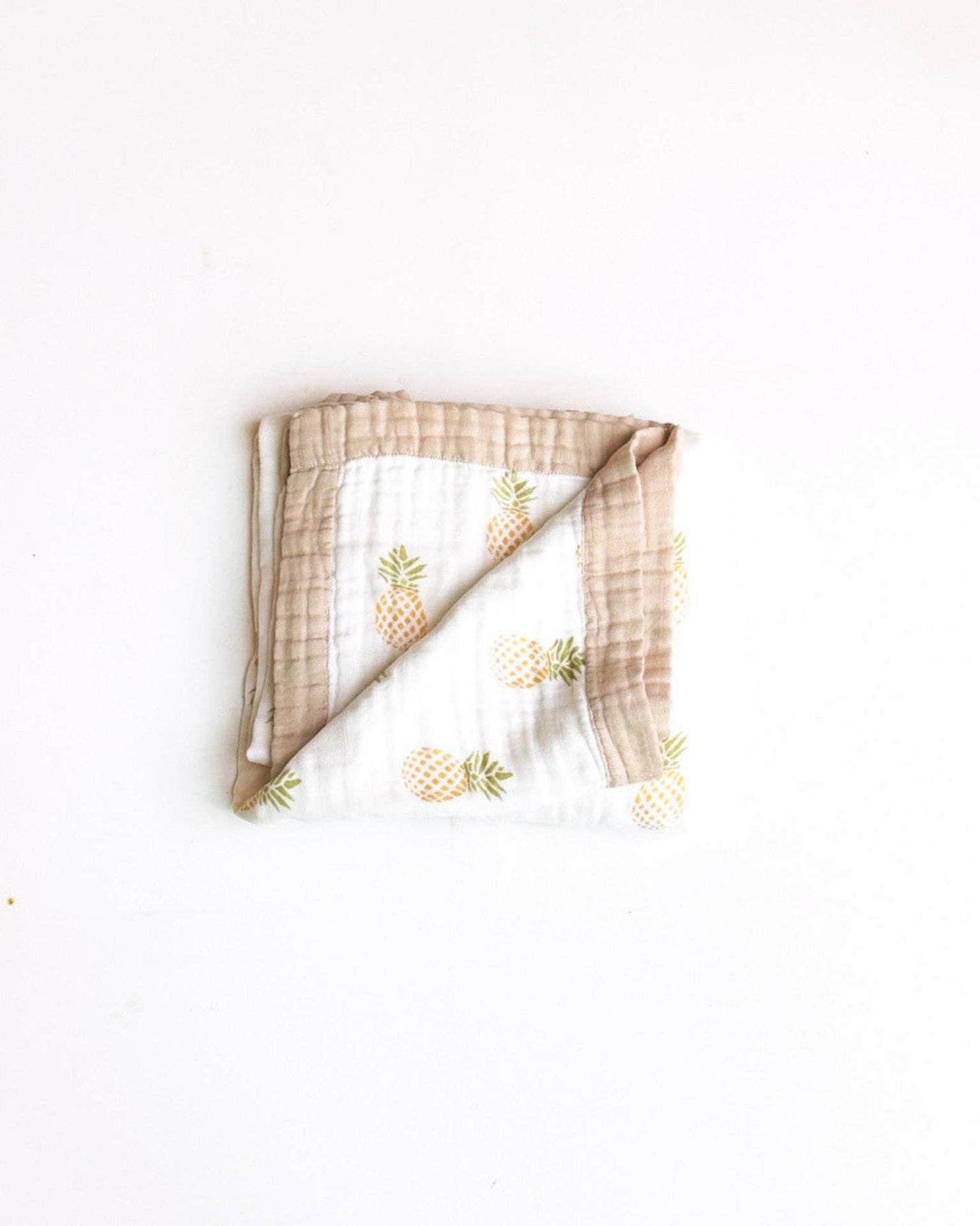 Organic Pineapple Baby Blanket | Tropical Nursery Decor