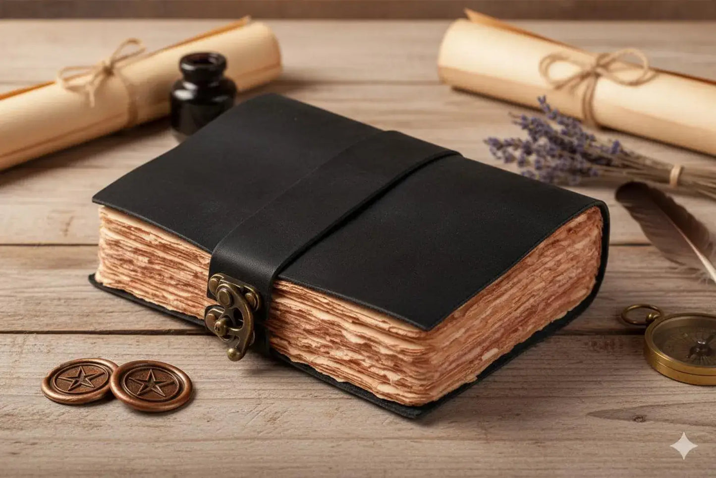 Handmade Leather Journal with Key