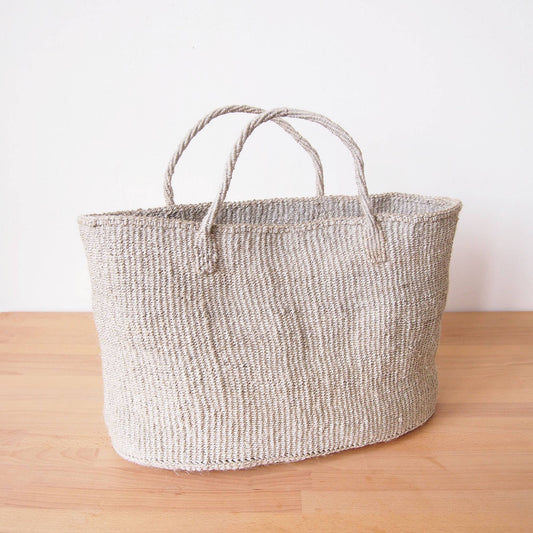 Sisal Woven Tote XL: Cliffs