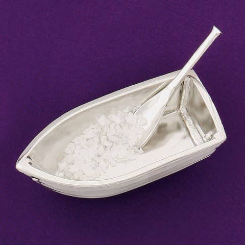 Boat Salt Cellar with Spoon — Pewter | Nautical Kitchen Gift