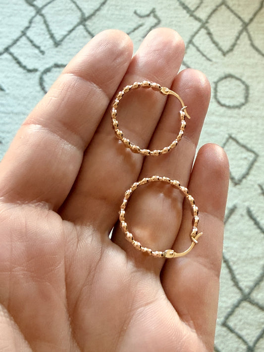 Simple gold filled hoop earrings