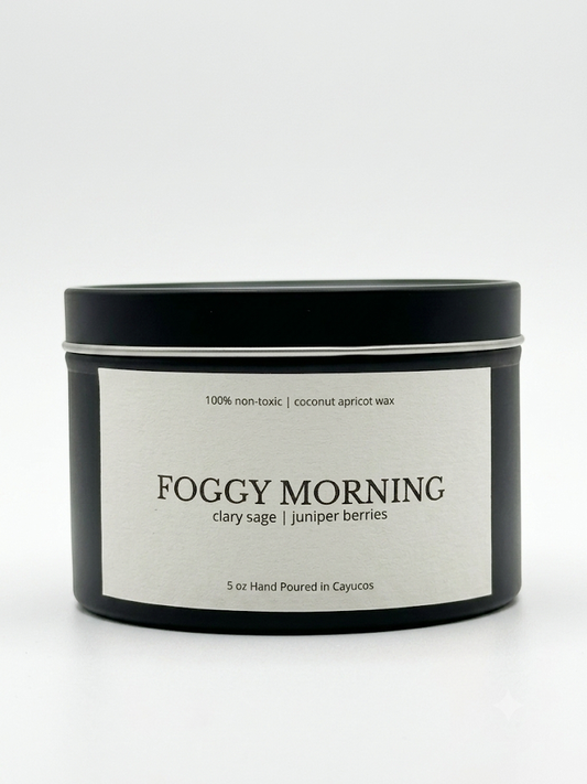 Foggy Morning || Sage & Cedarwood || Non-Toxic Luxury Candle 5 oz tin