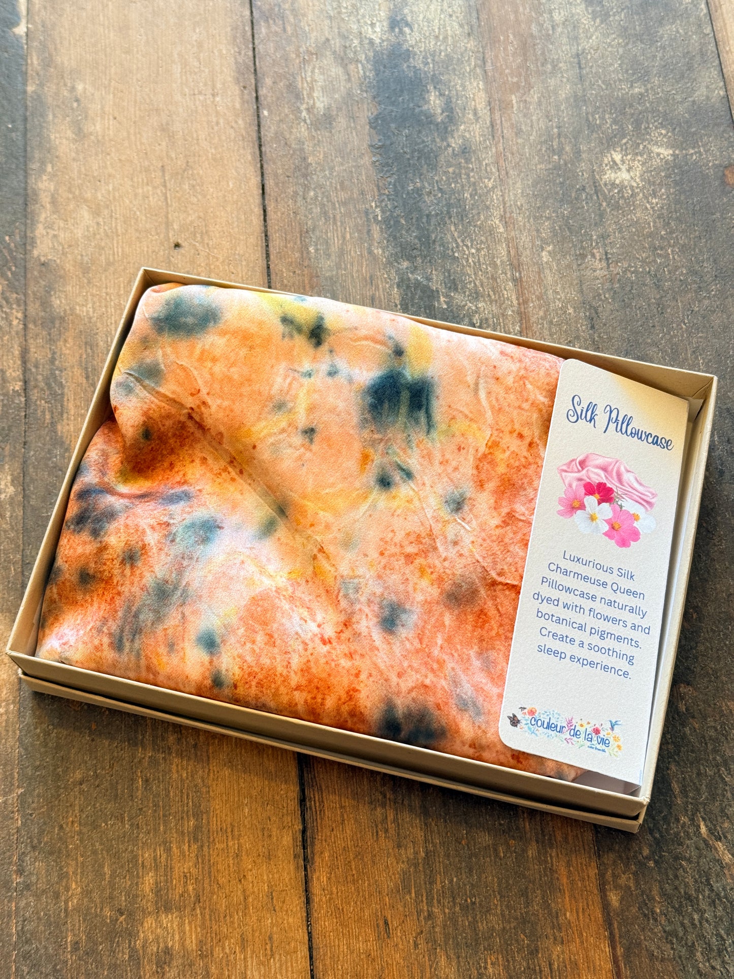 Hand-Dyed Silk Pillowcase — Queen | Naturally Dyed Luxury Pillowcase
