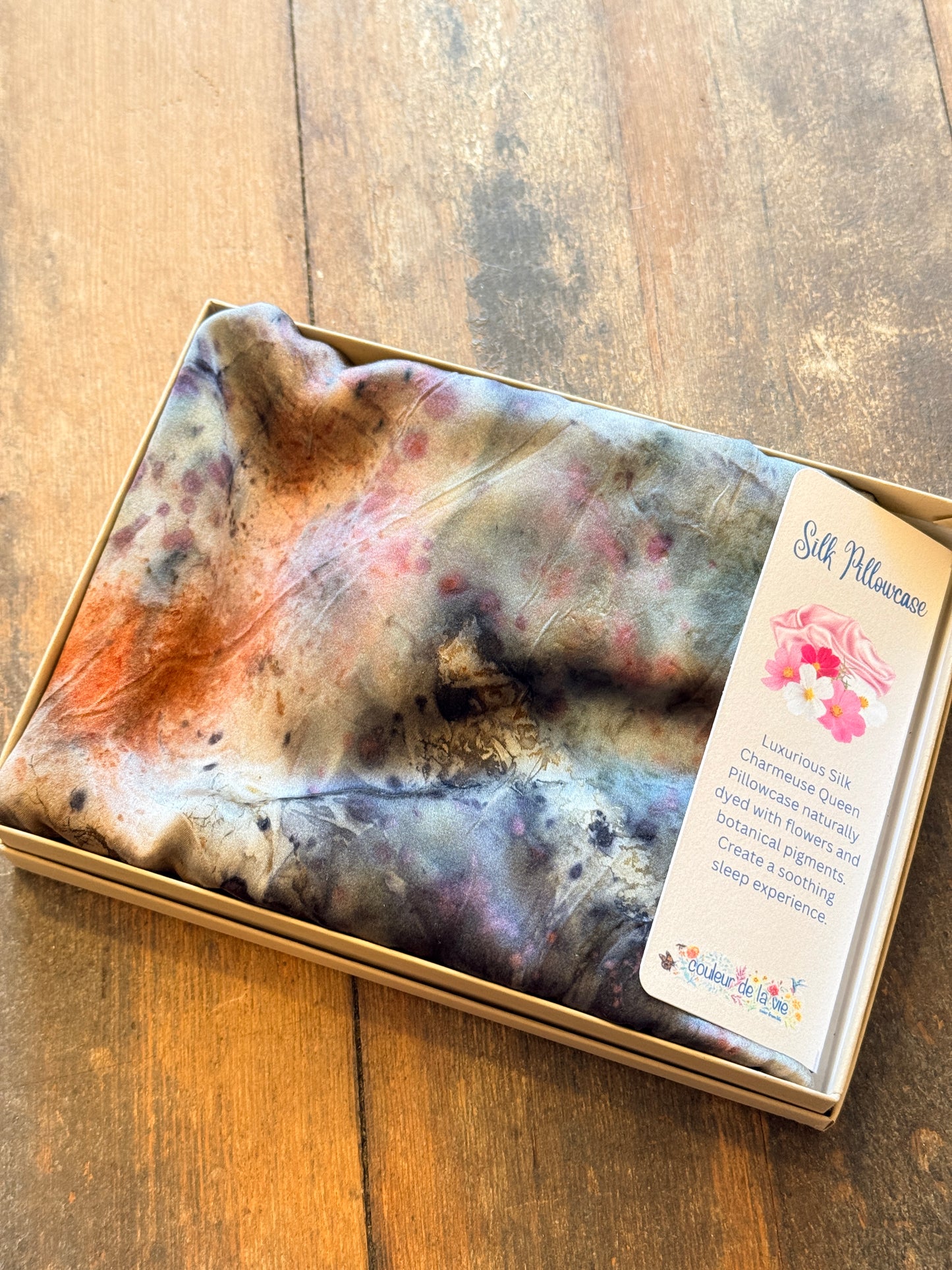 Hand-Dyed Silk Pillowcase — Queen | Naturally Dyed Luxury Pillowcase