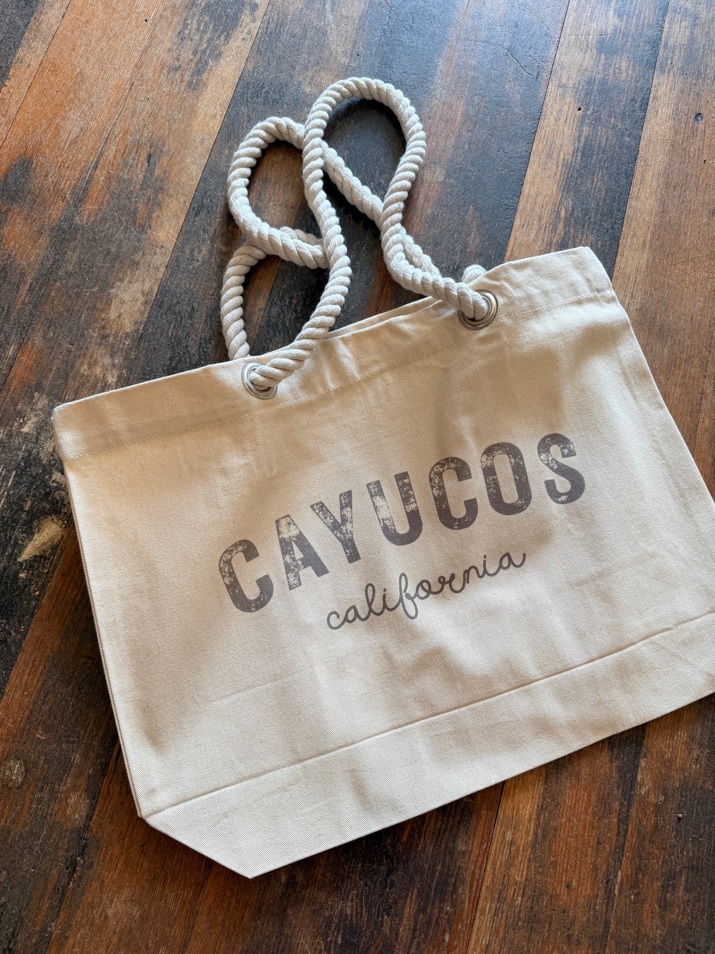 Cayucos Beach Tote Bag with Rope Handles ­