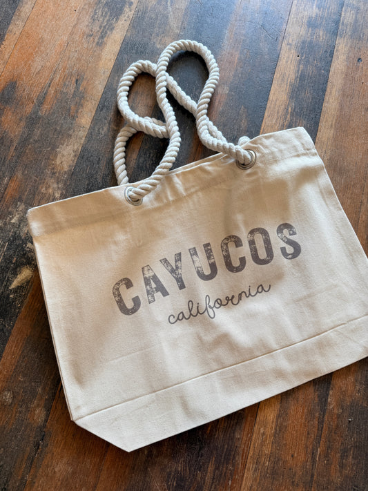 Cayucos Beach Tote Bag with Rope Handles ­