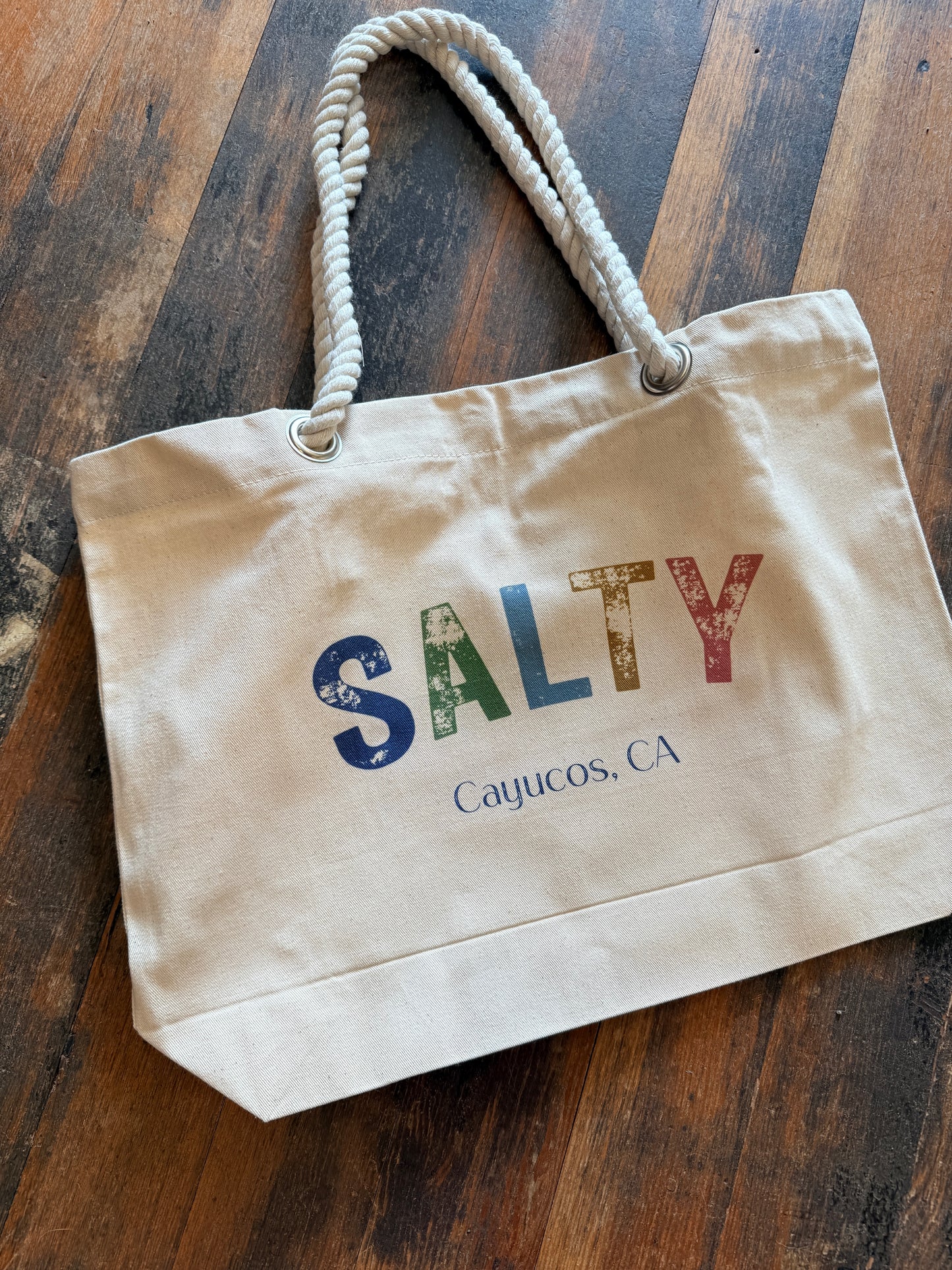 Cayucos Beach Tote with Rope Handles – Salty