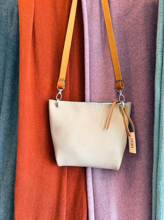 Taupe Mini Handbag Leather