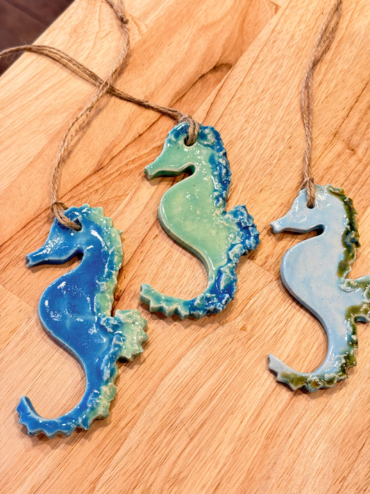 Ceramic Seahorse Ornament