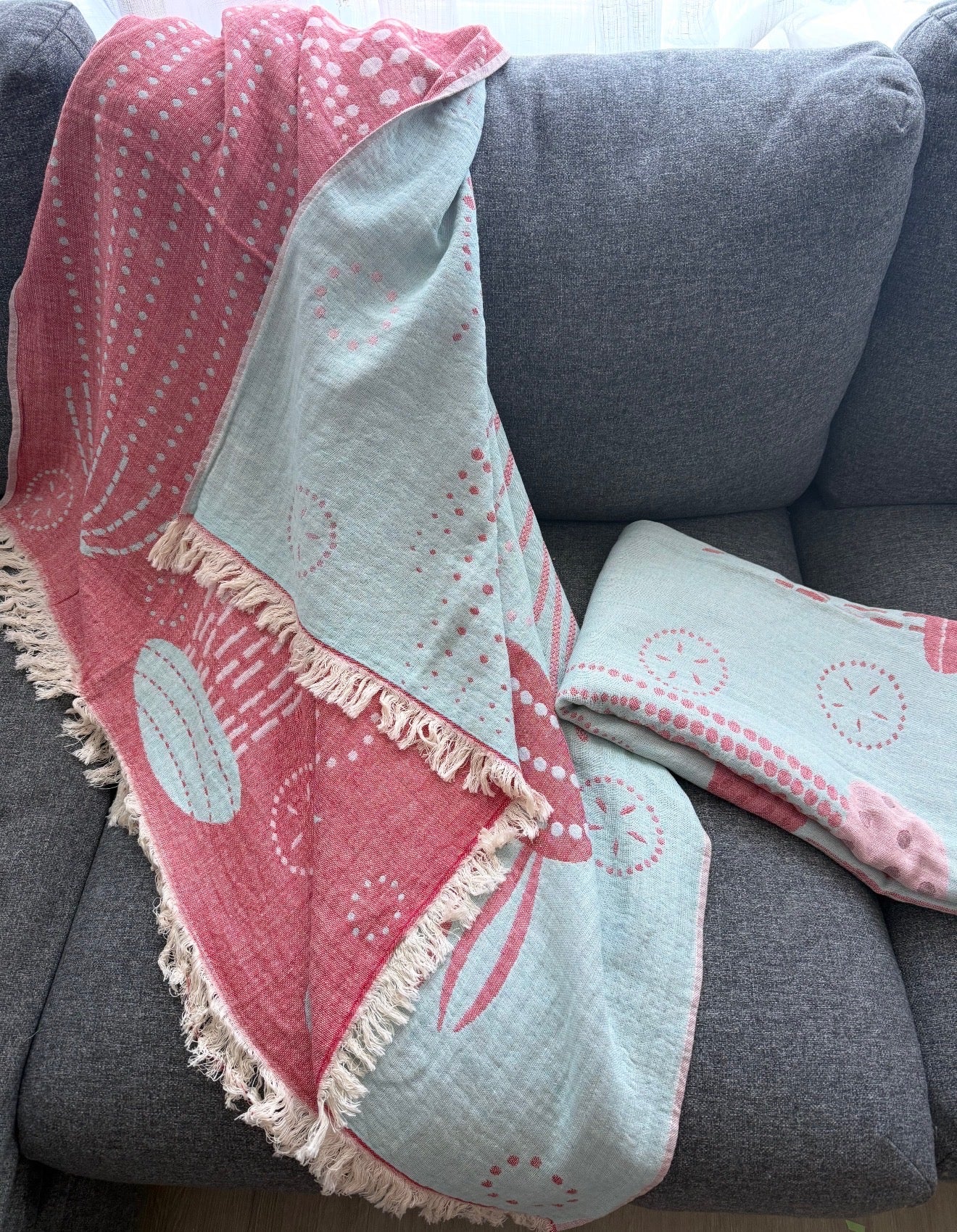 Jellyfish Turkish Beach Towel - alternate angle