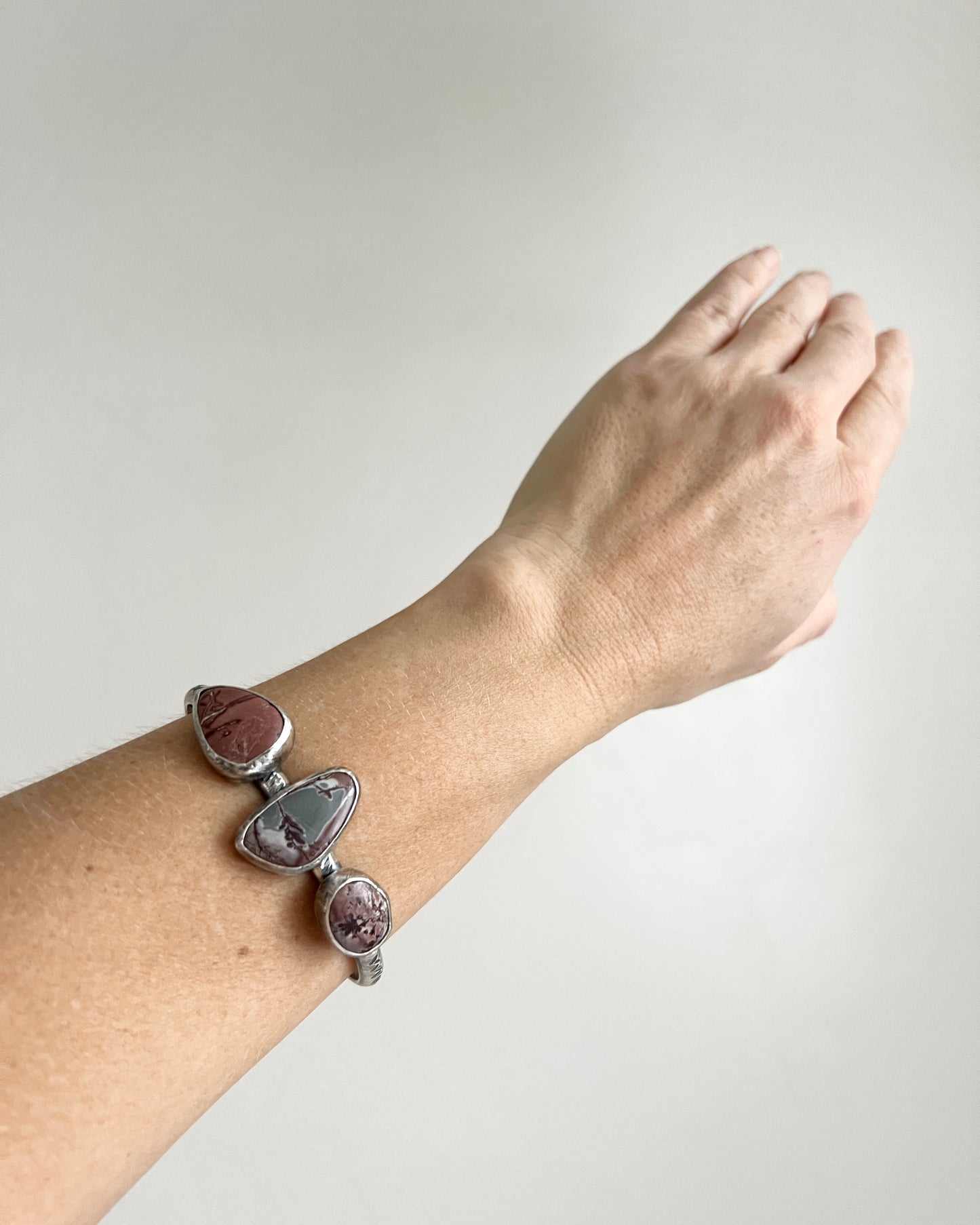 Silver Rhyolite Cuff Bracelet