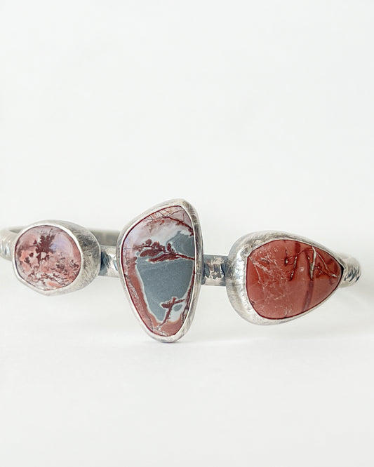 Silver Rhyolite Cuff Bracelet