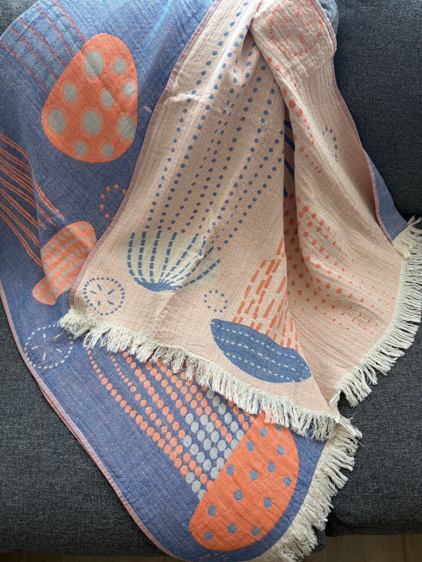 Jellyfish Turkish Beach Towel - detail view
