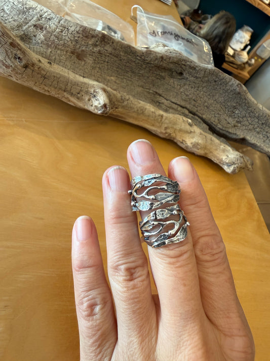 Silver Kelp Sway Ring by Low Tide Landing