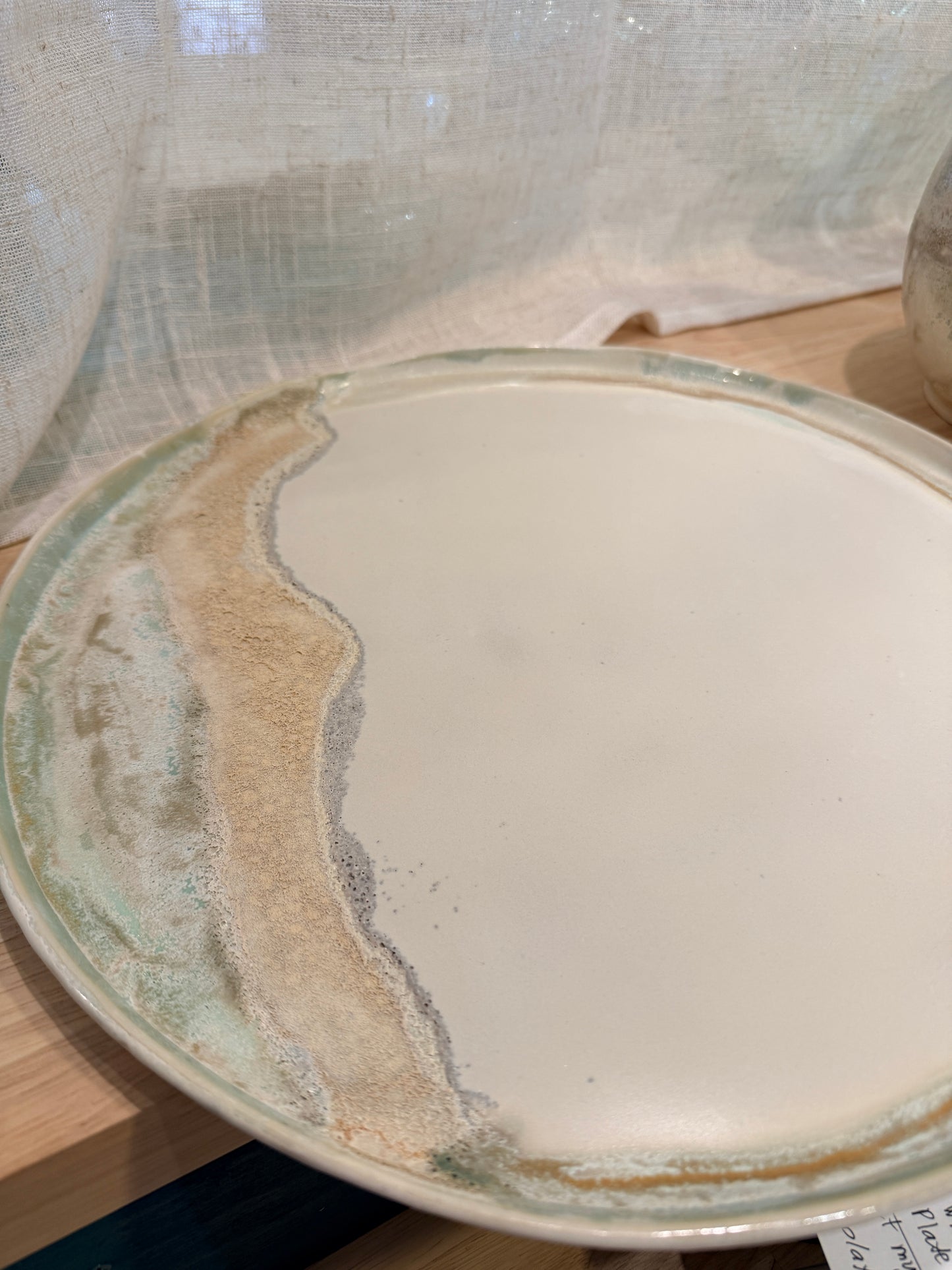 Coastal Calm large turquoise platters by Clay & Mortar