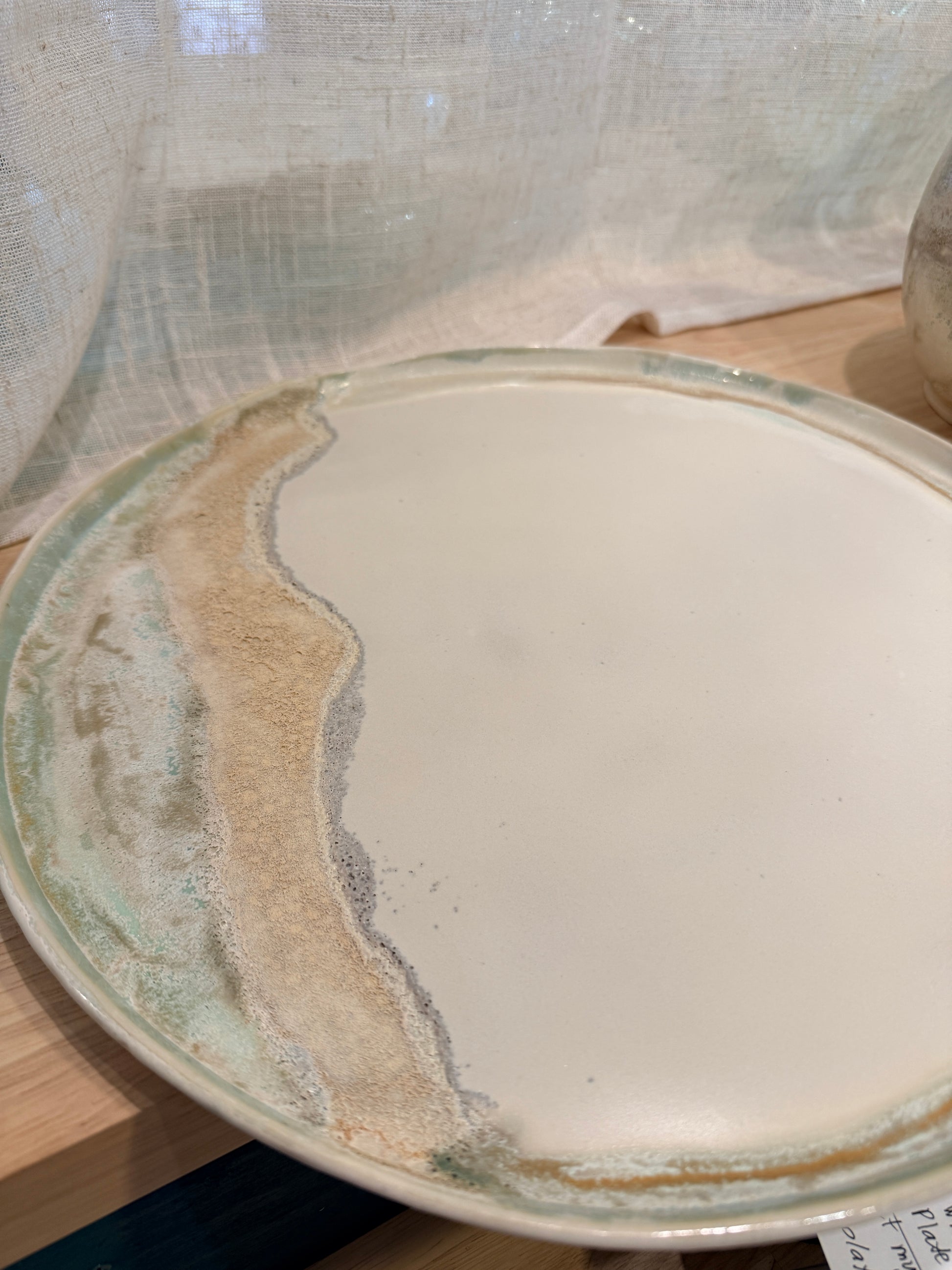 Coastal Calm large turquoise platters by Clay & Mortar
