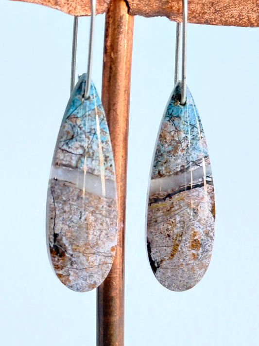 Neela Jasper Earrings Silver