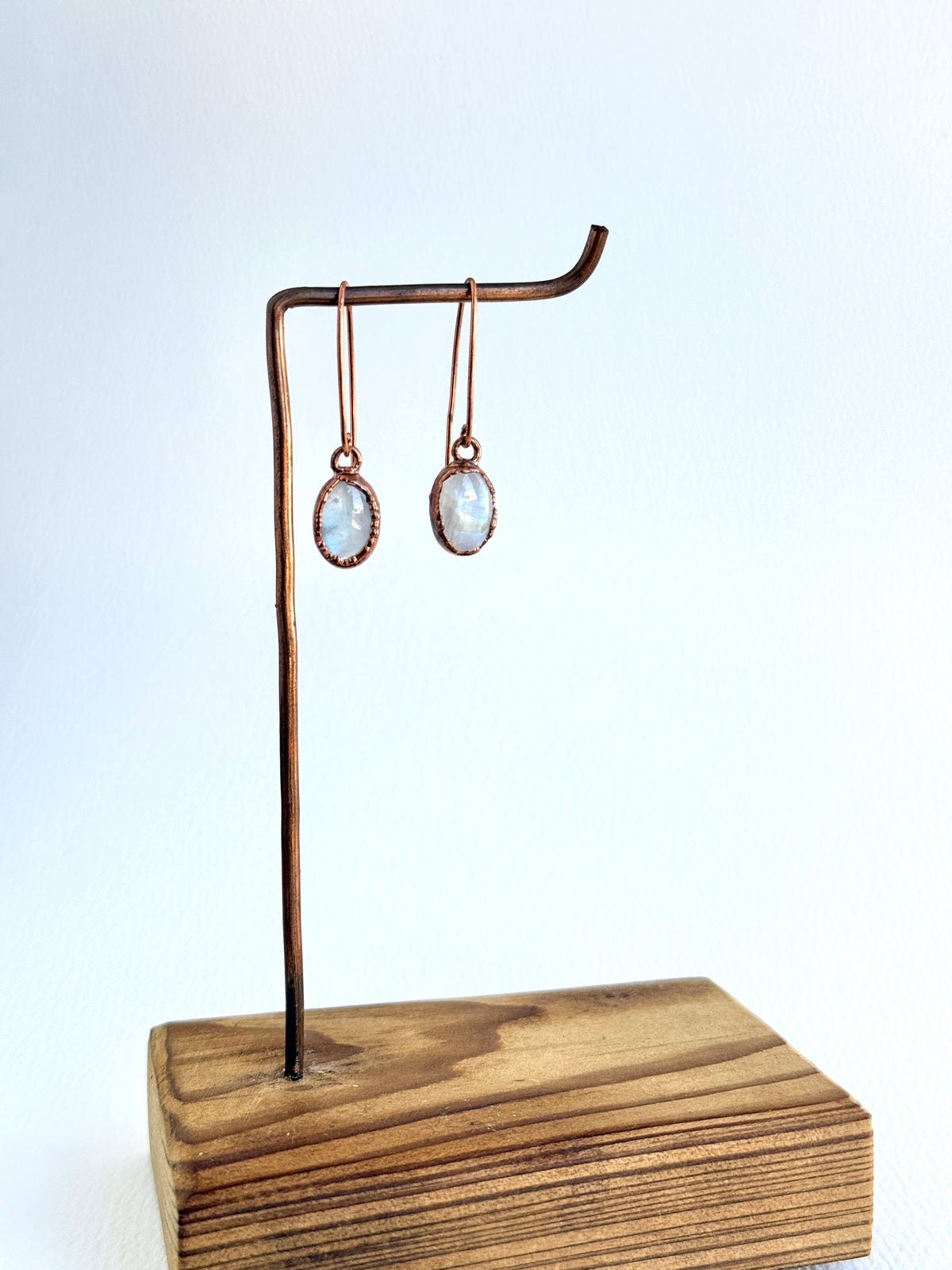 Dainty Moonstone Dangle Earrings
