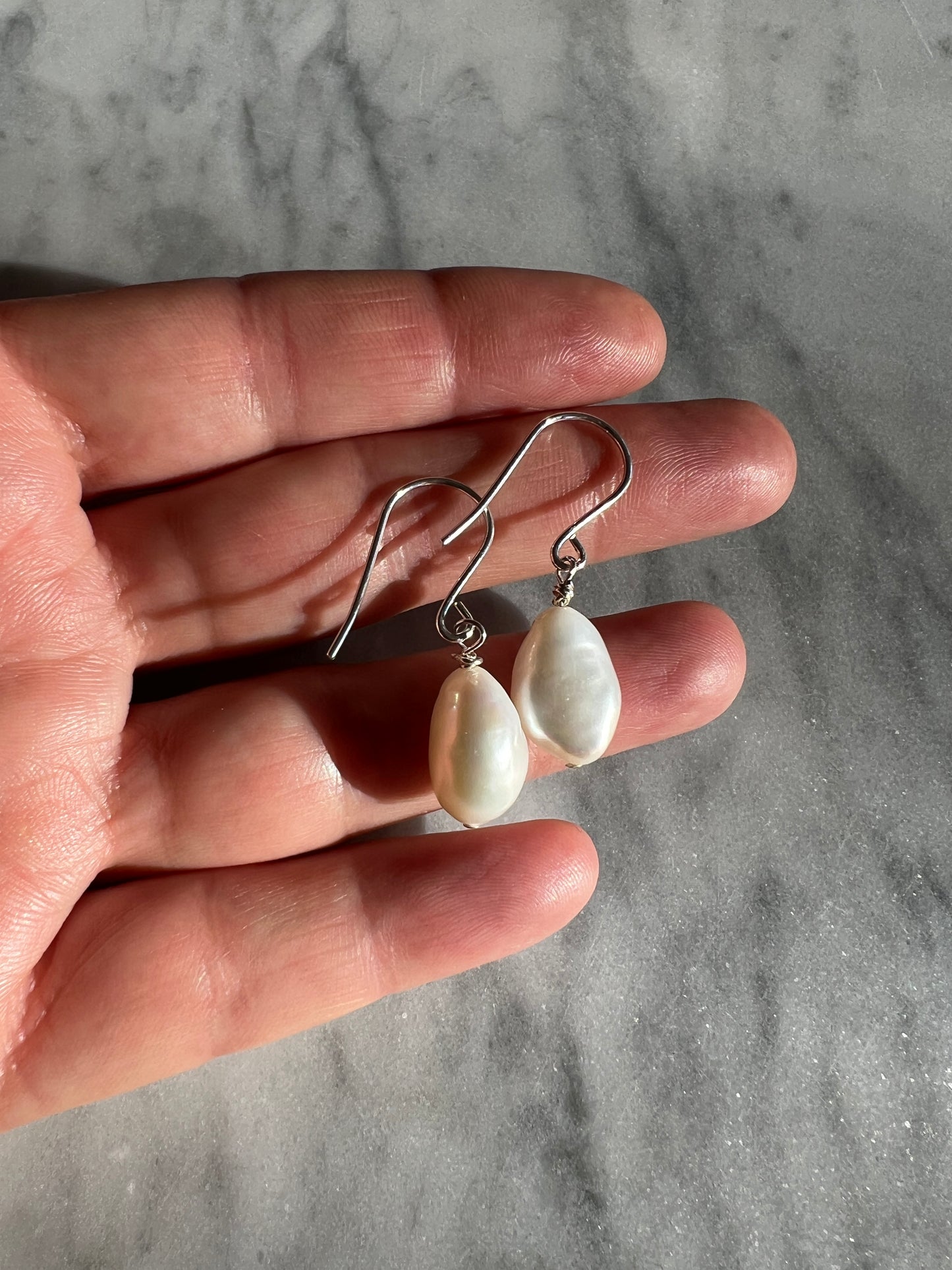 Simple Pearl Drop Earrings